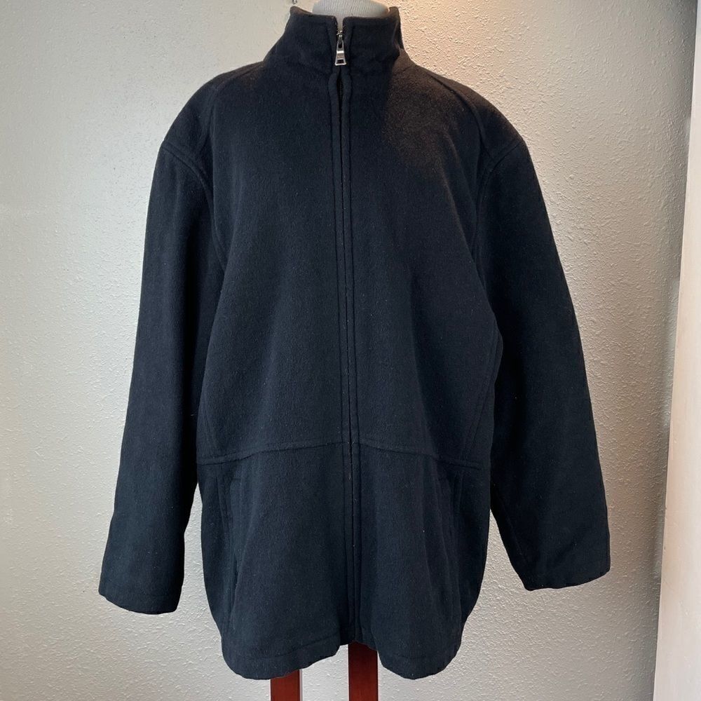 Marc New York Full Zip Black Wool Blend Jacket XL